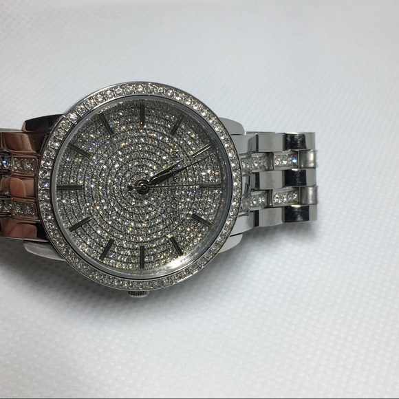 *HP* AUTH Michael Kors Nini Pavé Silver-Tone Watch, 36mm - Picture 7 of 13